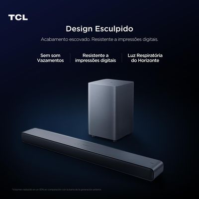 Soundbar TCL S55H 220W Bluetooth Canais 2.1 Bivolt