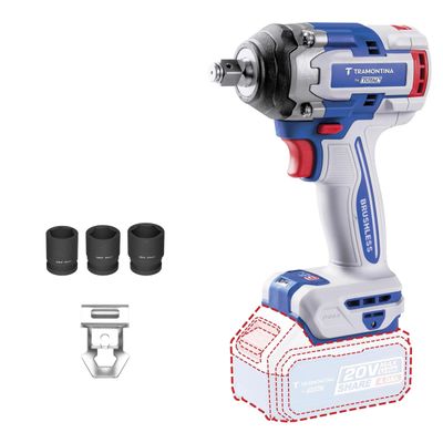Chave de Impacto Tramontina by TOTAL 1/2" 20V 500 N.m Brushless LED