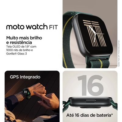 Smartwatch Motorola Moto Watch Fit GPS Ativo Verde