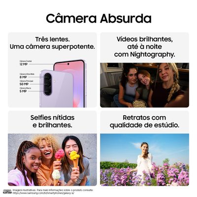 Smartphone Samsung Galaxy A37 5G Tela 6.7" 128GB Câmera 50MP Verde