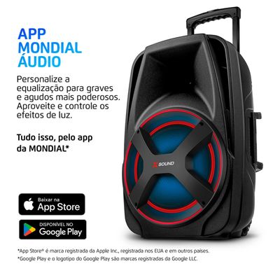 Caixa de Som Amplificada Mondial XSound CM-650-N 650W Bluetooth