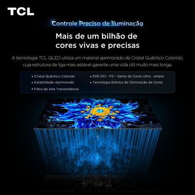 Smart TV 65 4K QLED TCL 65P7L Google TV