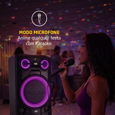 Torre de Som Pulse SP518 2000W RMS Bluetooth TWS LED