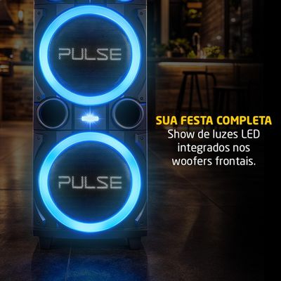 Torre de Som Pulse SP518 2000W RMS Bluetooth TWS LED
