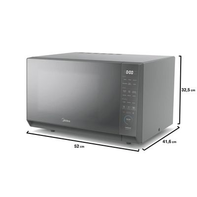 Micro-ondas Midea MHP35S MasterCook 35L 1450W Painel Touch Smart Plate Prata Espelhado Espelhado / 110