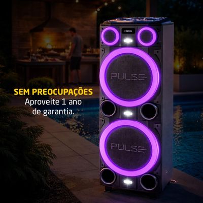 Torre de Som Pulse SP518 2000W RMS Bluetooth TWS LED