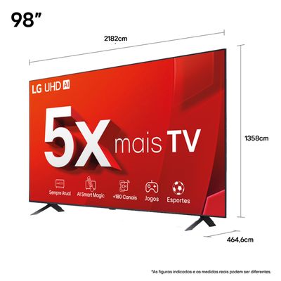 Smart TV 98" 4K LG 98UT9050PSA WebOS 24 Smart Magic