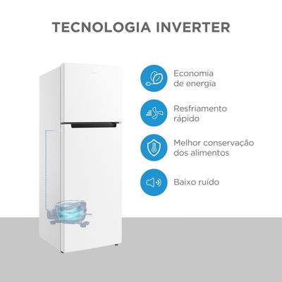Refrigerador Cycle Defrost Duplex RT554 410L Inverter Midea Branca Branco / 110