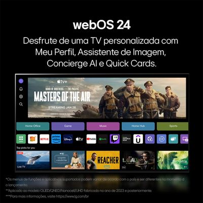 Smart TV 98" 4K LG 98UT9050PSA WebOS 24 Smart Magic