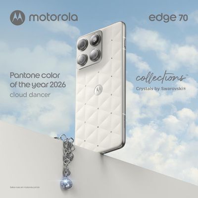 Smartphone Motorola Edge 70 6.7 512GB 5G Cloud Dancer Branco / Bivolt