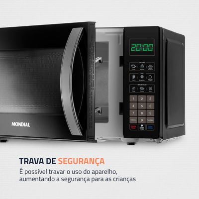 Micro-ondas Mondial 21 Litros 1200W Manter Aquecido Preto Preto / 110