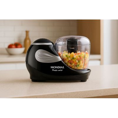 Mini Processador Mondial MP-05-B Preto 150W 310ml Preto / 110