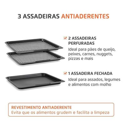 Fritadeira Air Fryer Oven Mondial AFON-12L-FG 12L Digital Cinza / 110