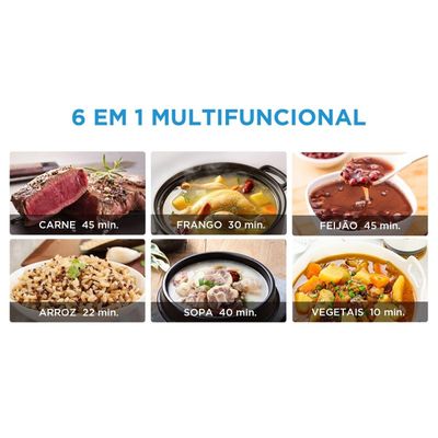 Panela de Pressão Elétrica Mecânica Midea 4L Inox Preta / 220