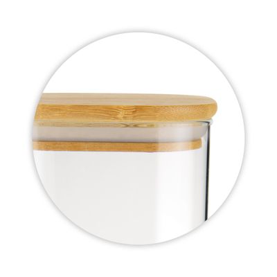 Pote Quadrado Slim Euro Home Vidro 1,1L