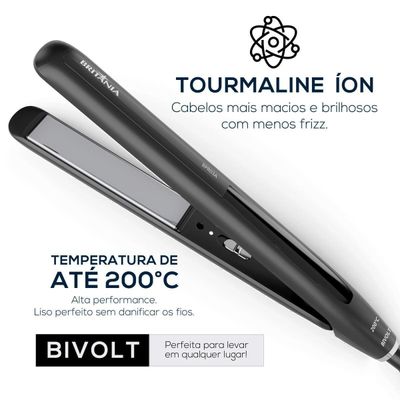 Prancha de Cabelo Britânia BPR03A Cerâmica 200°C