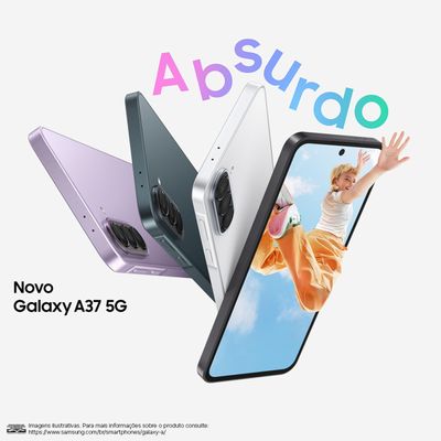 Smartphone Samsung Galaxy A37 5G Tela 6.7" 128GB Câmera 50MP Verde