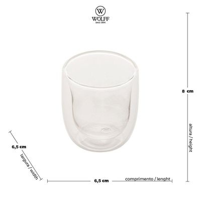 Conjunto de Copos para Café Wolff Parede Dupla