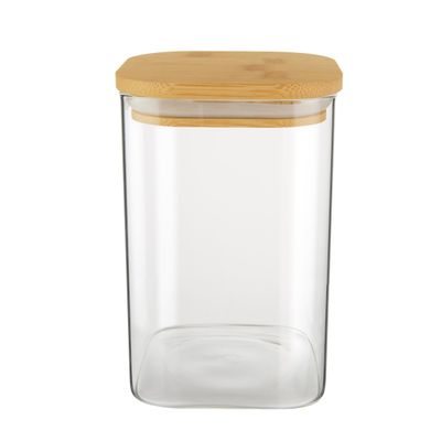 Pote Quadrado Slim Euro Home Vidro 1,1L