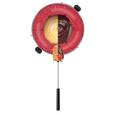 Conjunto de Fondue Euro Home Colorstone Vermelho