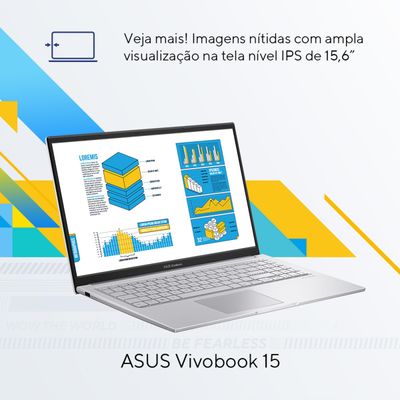 Notebook ASUS Vivobook 15 Core i5 8GB 256GB SSD