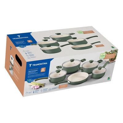 Jogo de Panelas Tramontina Veronese Verde 5 Peças