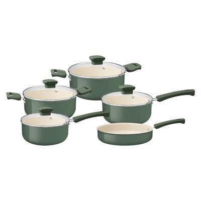 Jogo de Panelas Tramontina Veronese Verde 5 Peças
