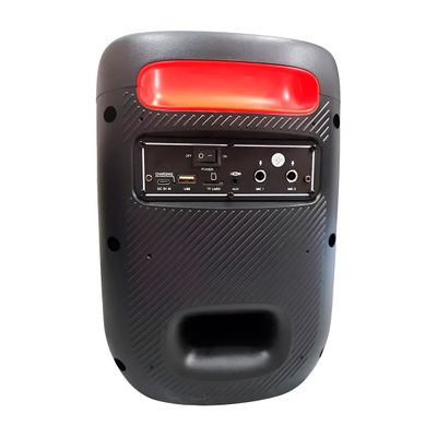 Caixa de Som Bluetooth Potente 250W Portátil com Alça e Viva Voz Preta