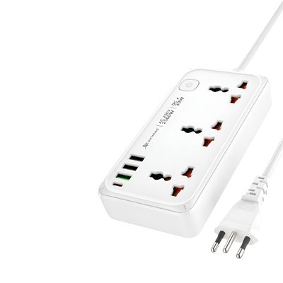 Extensão Multifuncional 3 Tomadas com USB-C e USB Rápido 30W Bivolt Segurança e Potência