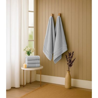 Kit 2 Toalhas De Banho De Algodão Rovitex Home Cinza UN / Cinza