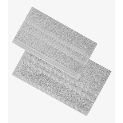 Kit Toalha De Rosto E Banho Algodão Rovitex Home Cinza UN / Cinza