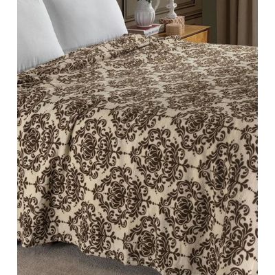 Manta Flannel Casal Lar E Lazer Bege UN / Bege