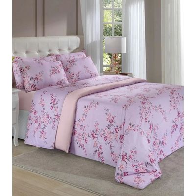 Jogo De Cama Solteiro 3 Peças Lar E Lazer Roxo UN / Roxo