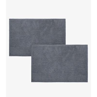 Kit 2 Tapetes Pipoca Bolinha Toque Macio Rovitex Home Cinza UN / Cinza