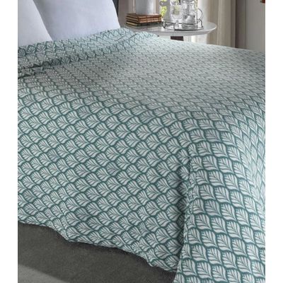 Manta Flannel Casal Lar E Lazer Verde UN / Verde