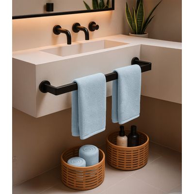 Kit 2 Toalhas De Rosto De Algodão Rovitex Home Azul UN / Azul