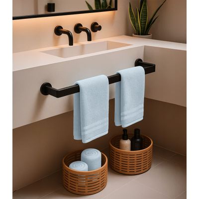 Kit 2 Toalhas De Rosto De Algodão Rovitex Home Azul UN / Azul