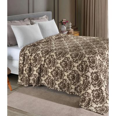 Manta Flannel Casal Lar E Lazer Bege UN / Bege