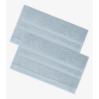 Kit 2 Toalhas De Rosto De Algodão Rovitex Home Azul UN / Azul