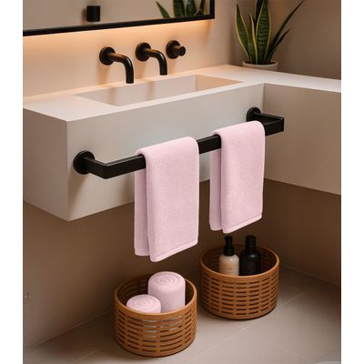 Kit 2 Toalhas De Rosto De Algodão Rovitex Home Rosa UN / Rosa