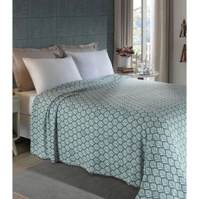 Manta Flannel Casal Lar E Lazer Verde UN / Verde