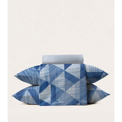 Jogo De Cama 4 Peças Supercal Queen Corttex Azul UN / Azul