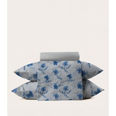Jogo De Cama 4 Peças Supercal Casal Corttex Azul UN / Azul