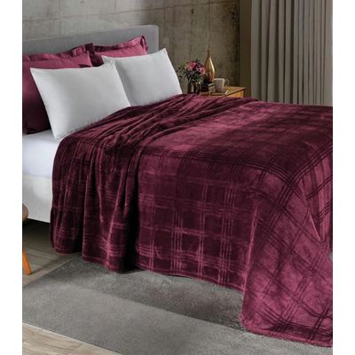 Cobertor Flannel Casal Lar E Lazer Vermelho UN / Vermelho