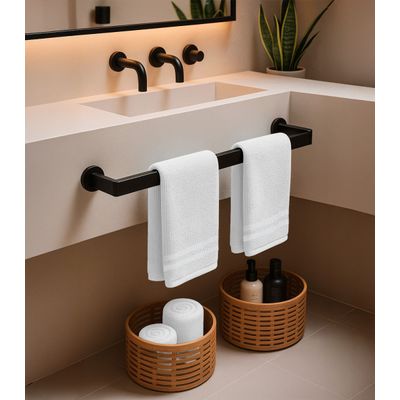 Kit 2 Toalhas De Rosto De Algodão Rovitex Home Branco UN / Branco