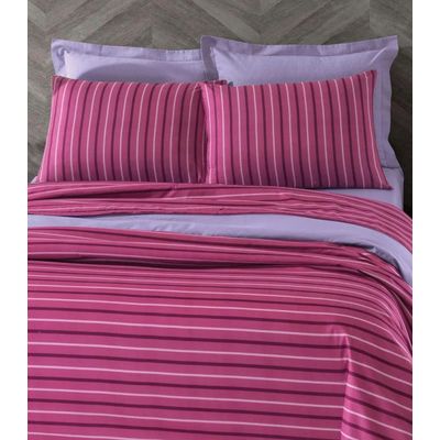 Jogo De Cama King 4 Peças Lar E Lazer Rosa UN / Rosa
