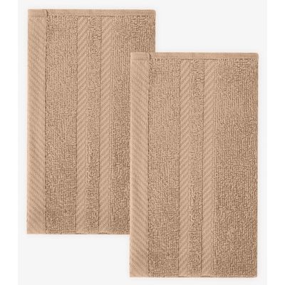 Kit 2 Toalhas De Rosto De Algodão Rovitex Home Marrom UN / Marrom