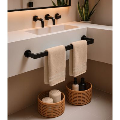 Kit 2 Toalhas De Rosto De Algodão Rovitex Home Marrom UN / Marrom