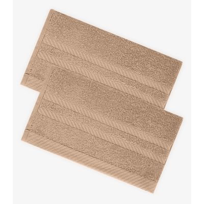 Kit 2 Toalhas De Rosto De Algodão Rovitex Home Marrom UN / Marrom