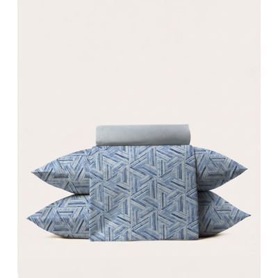 Jogo De Cama 4 Peças Supercal Casal Corttex Azul UN / Azul